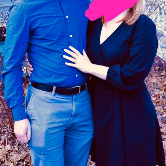 Old Navy Fit & Flare Tie-Belt Wrap Dress - Picture 2 of 3